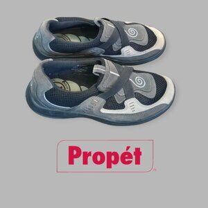 Propet Shock Absorber Walking Shoes Black Leather Slip On Mens 6.5  Wide